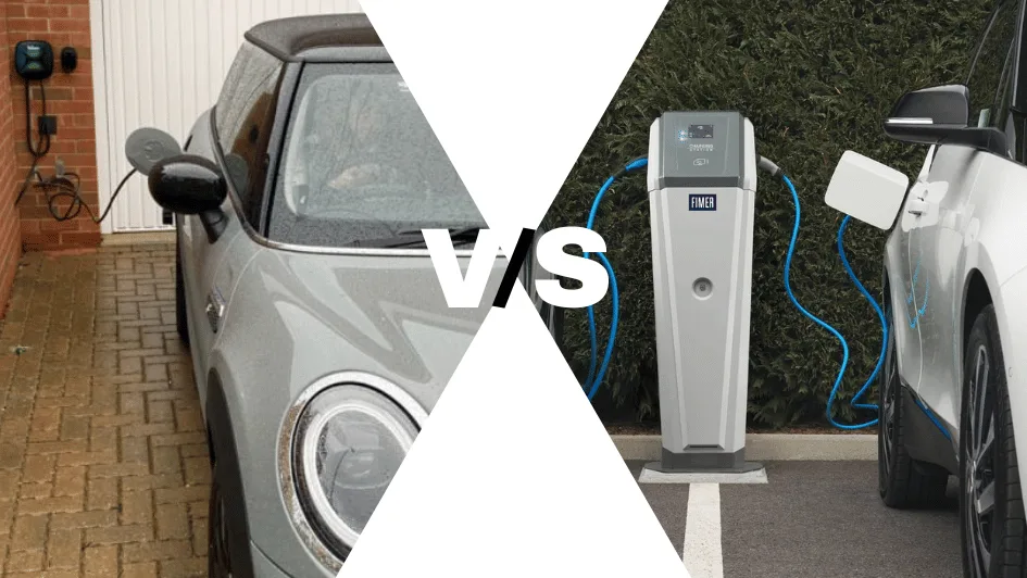 home ev charger vs public charging stations