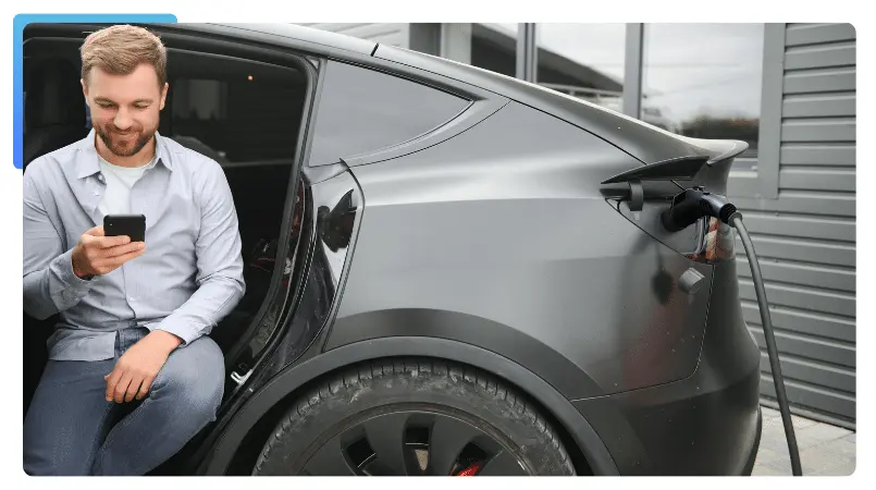 tesla model Y charging at home